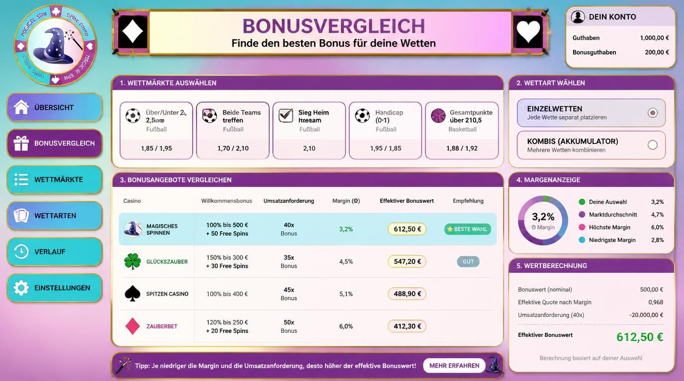 Sportwetten Bonusvergleich mit Fokus auf Value